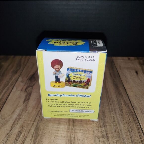 Bob Ross 4" Bobblehead with Sound Deluxe Mega Kit Running Press Minis - Picture 4 of 7